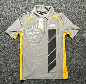 Cavallino Podium Polo Men's 2XL Gray/Orange Colorblock Honda Racing SS Logo
